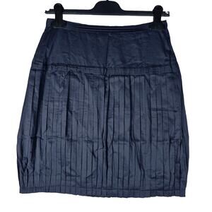 J. Crew Pleated Skirt Womens Petite 4 Navy Blue Pleated Skirt Classy Preppy